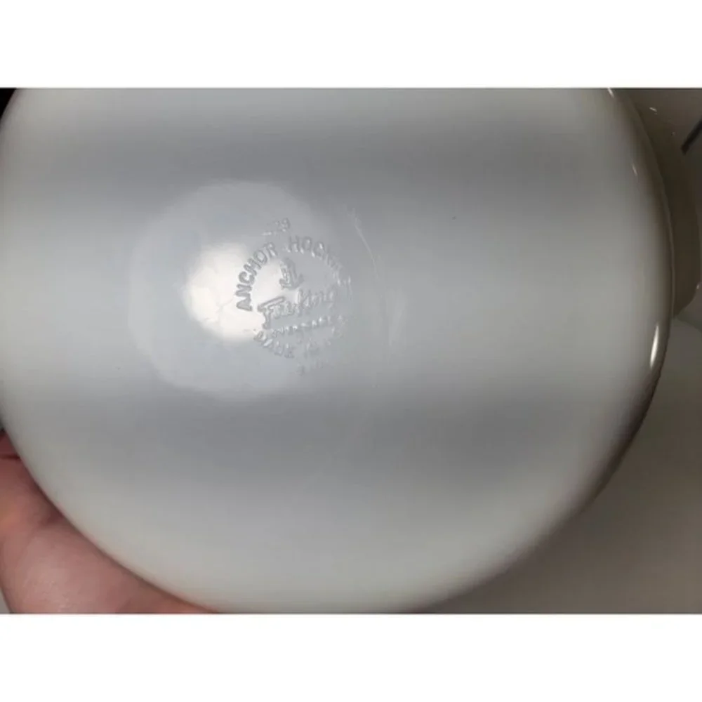 Anchor Hocking Fire King Green Meadow Milk Glass 9 Inch #429 Oven Proof made USA